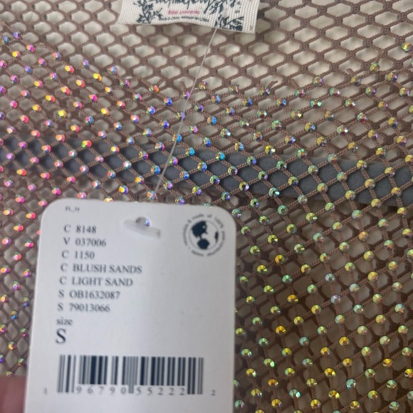 NWT Free People Filter Finish Blush sands long sleeve top size S - Picture 6 of 9